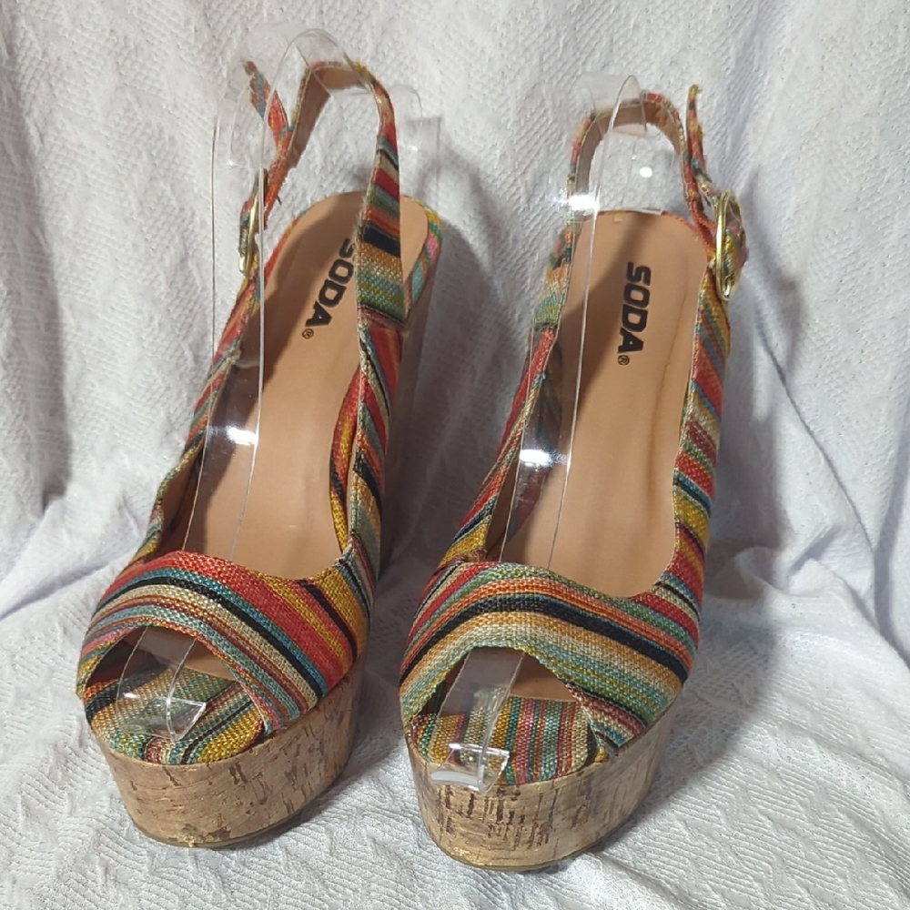 Soda Red and Orange Platform Shoes